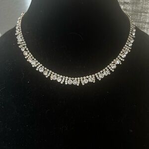 Elegant Silver Crystal Necklace